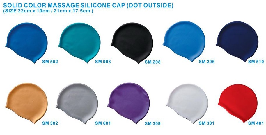 SOLID COLOR MASSAGE SILICONE CAP(DOT OUTSIDE)